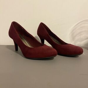 Burgundy Suede High Heels